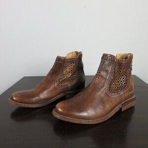 Bed Stu Women Baylene Teak Driftwood Leather Ankle Bootie Chelsea 6.5 Brown 788